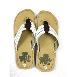 Guinness Brand Men’s Sandals / Flip-Flops Shamrock Logo Men's Size 12/13